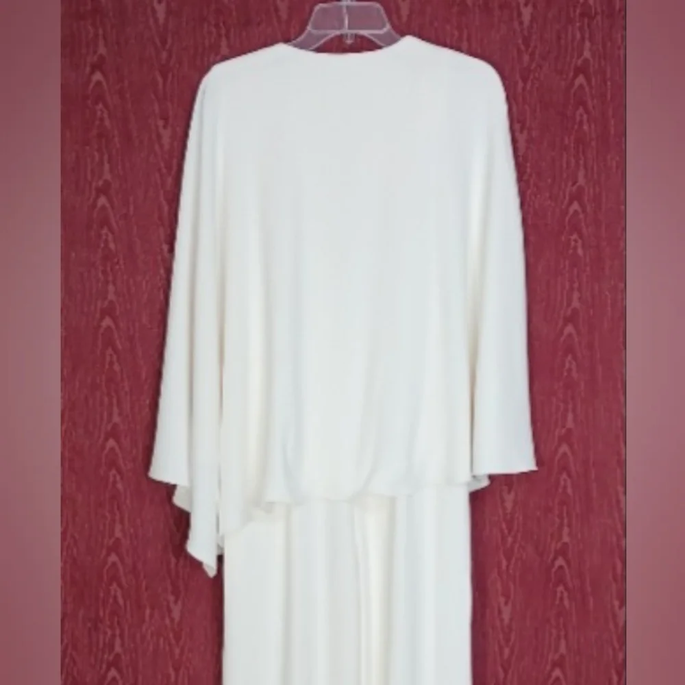 RALPH LAUREN PURPLE LABEL Beige Cape Jumpsuit  Cocktail Dinner Party Women's 6 - Picture 4 of 16